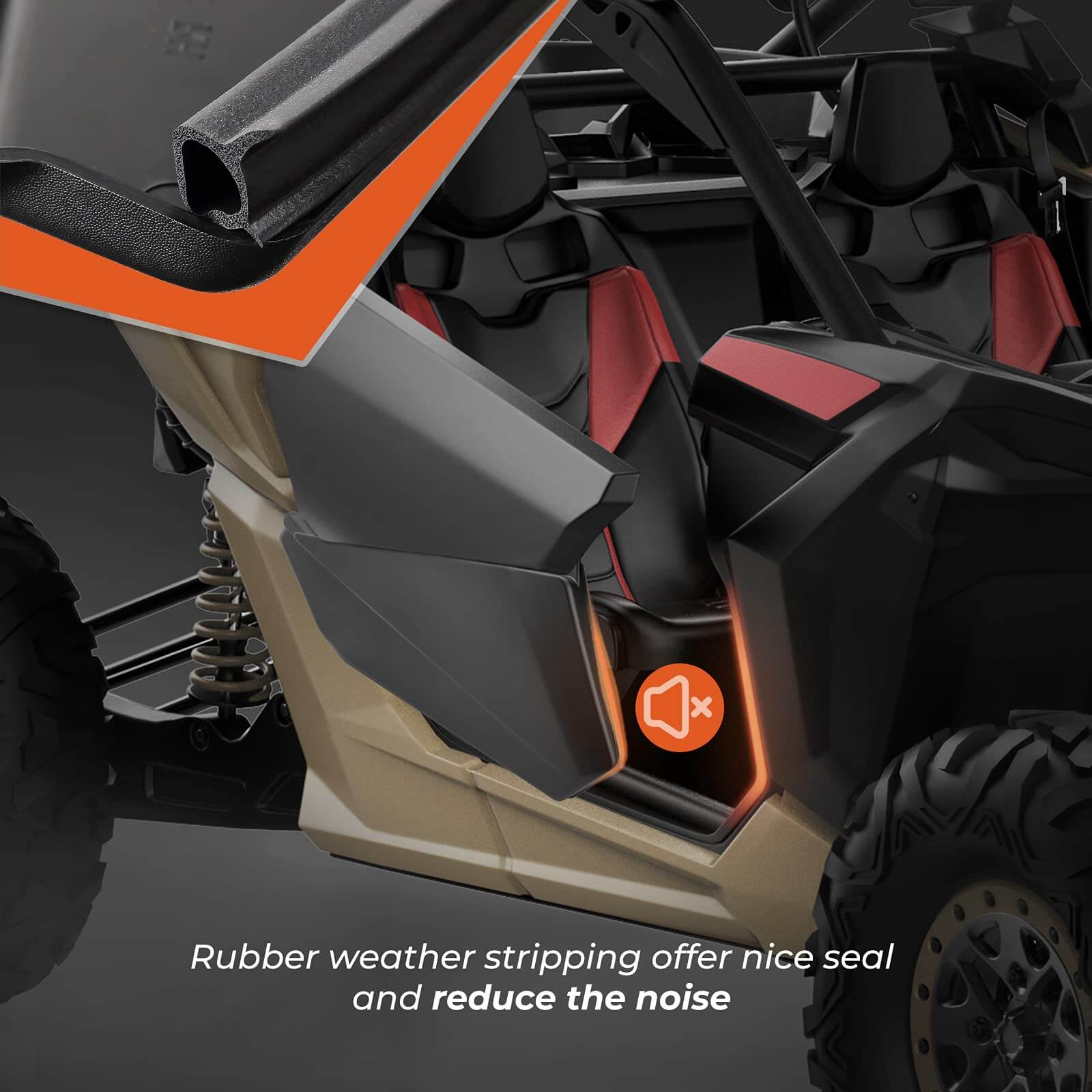 Front Lower Doors with Metal Frame for Can-Am Maverick X3 - Image 4