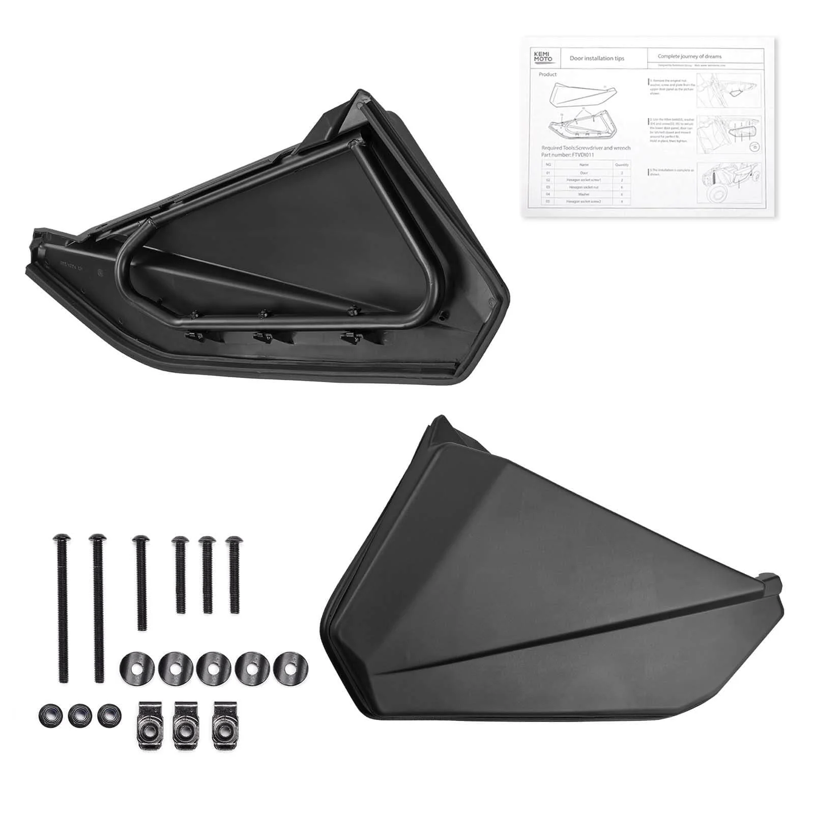 Front Lower Door Inserts & Console Storage Bag For Can-Am Maverick X3 - Image 9