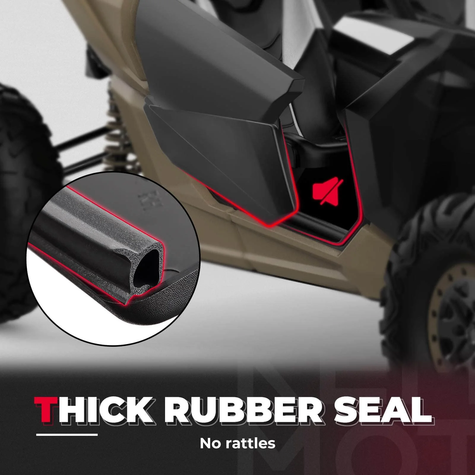 Front Lower Door Inserts & Door Handle For Can-Am Maverick X3 - Image 8