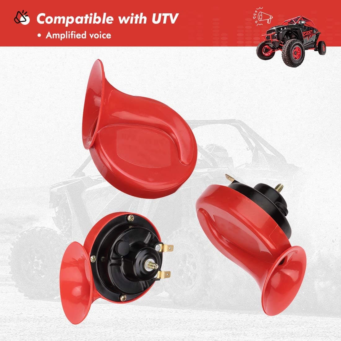 UTV Universal Horn Kit with Rocker Switch 12V - Image 4